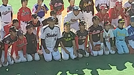 宮本慎也野球教室に参加しました